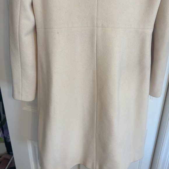TAHARI Long Cream Colored Wool Coat - Picture 13 of 16